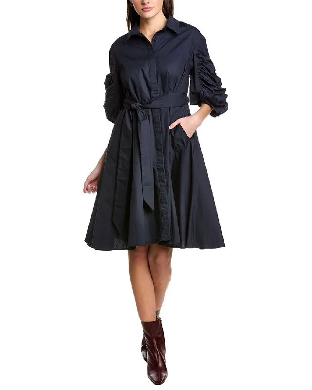 Gracia Tie Waist Shirtdress Tunics Trendy modern