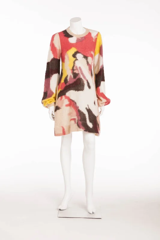 Sonia Rykiel - Multicolor Long Sleeve Sweater Dress with Pockets - FR 38 Lightweight Heavyweight Midweight