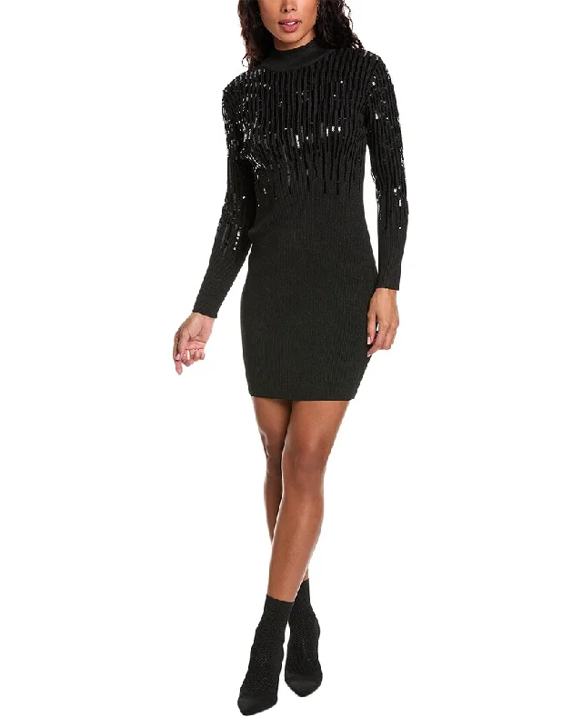 ANNA KAY Sequin Sweaterdress Front Pockets Side Pockets Patch Pockets