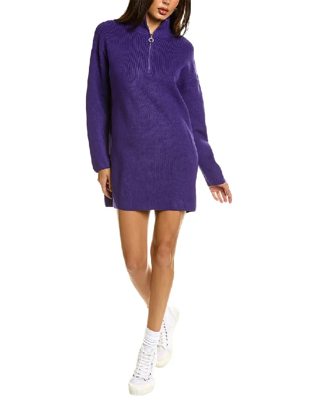 ANNA KAY Wool-Blend Sweaterdress Sequined Glittery Shiny