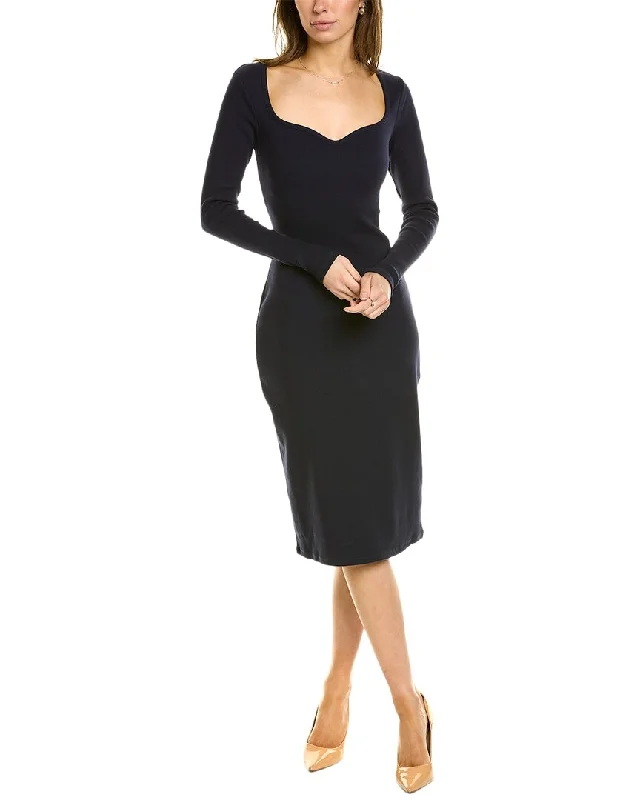 Boden Sweetheart Ribbed Jersey Sweaterdress Ribbed Striped Patterned