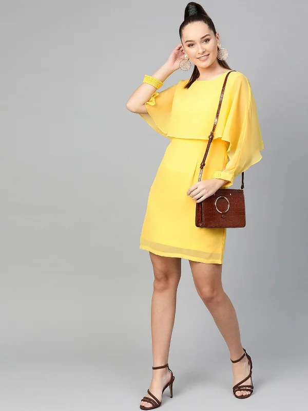 Women's Cape Sleeve Dress - Pannkh Tunics Custom made