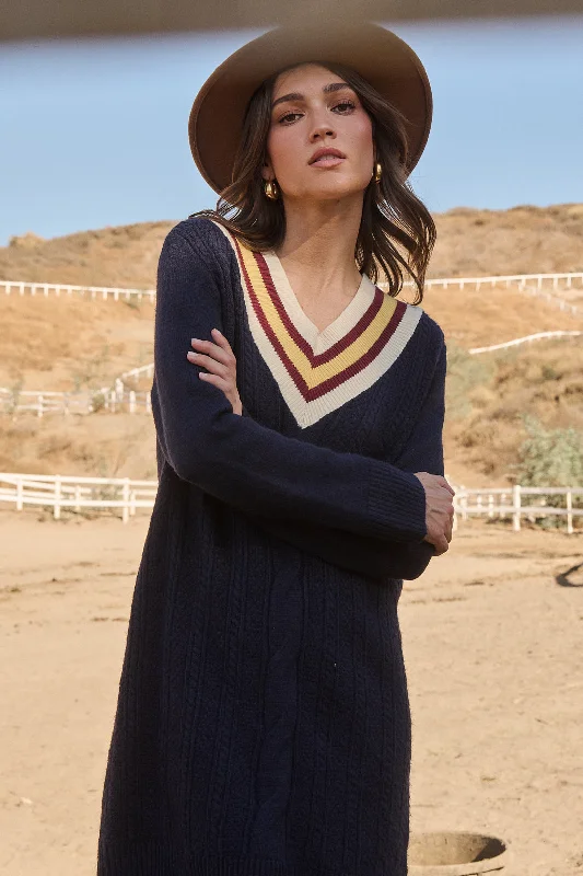 Corunna V-Neck Mini Sweater Dress Machine Wash Dry Clean Hand Wash