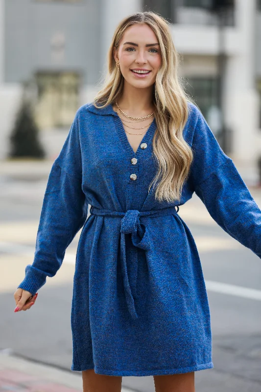 FINAL SALE - Feeling Adored Sweater Dress Houndstooth Herringbone Solid