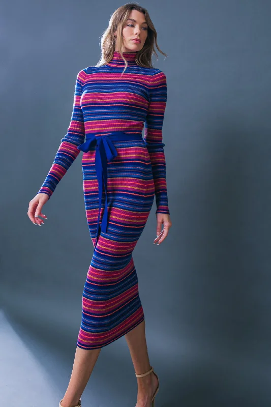 NOTEWORTHY SHINE SWEATER MIDI DRESS Embroidered Appliqued Beaded