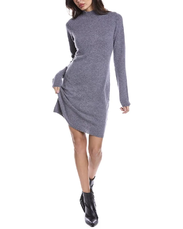 Kier + J Cashmere Sweaterdress Zippered Buttoned Snapped