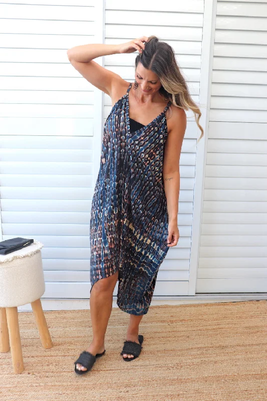 Palm Cove Dress in Midnight Tie Dye Tunics Seasonal trendy