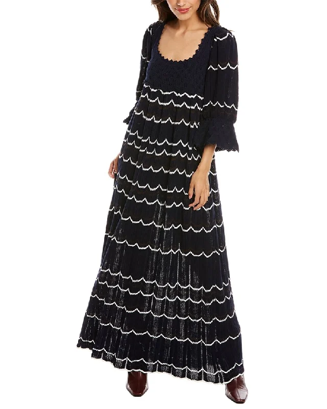 Rebecca Taylor Lace Sweaterdress Hooded Caped Shawl Collar