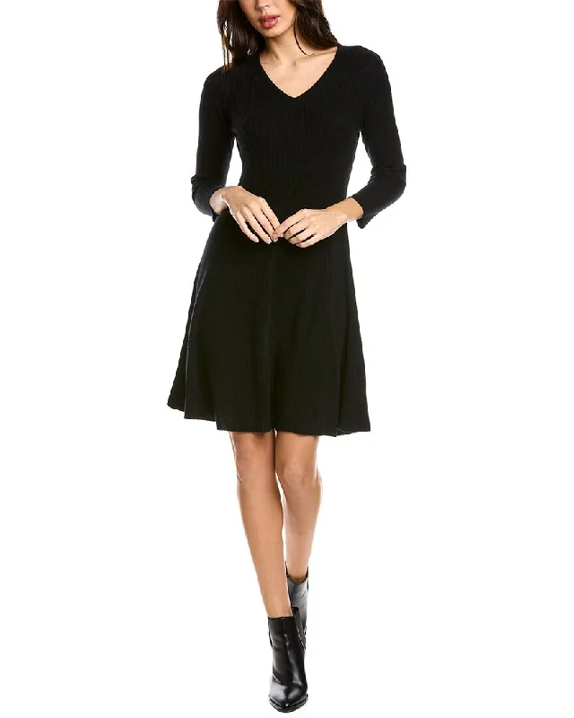 sofiacashmere A-Line Cashmere Sweaterdress Sequined Glittery Shiny