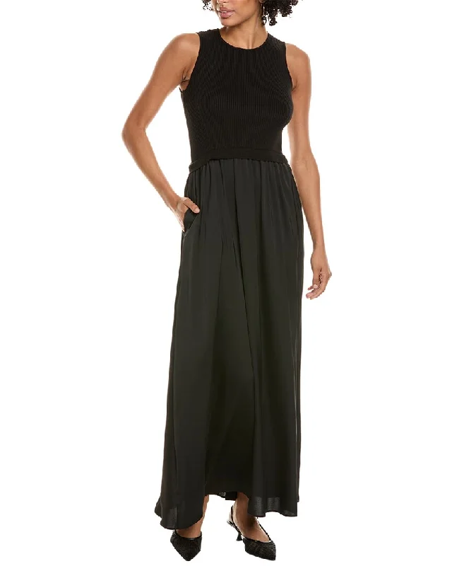 Taylor Satin Skirt Sweaterdress Fitted Slim Tailored