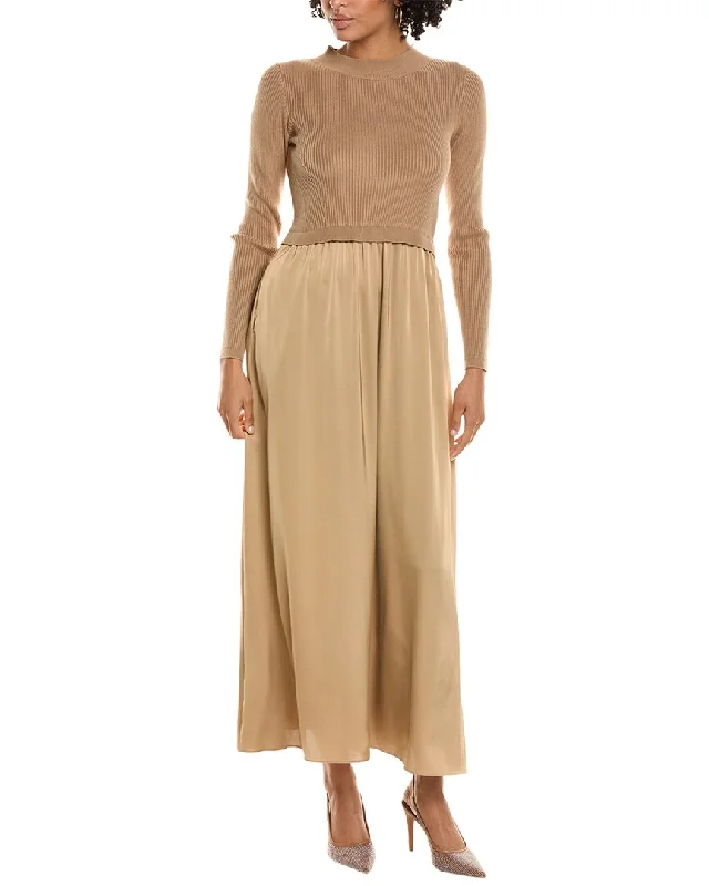 Taylor Satin Skirt Sweaterdress Thin Thick Dense