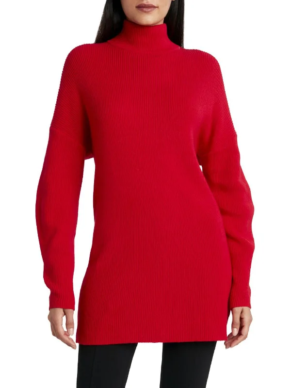 Womens Knit Ribbed Sweaterdress Soft Cozy Warm