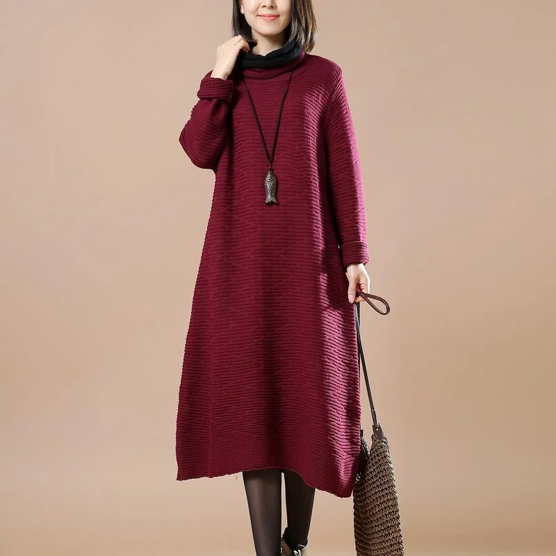 2018 spring burgundy sweater dresses oversize pullover sweater casual long sweaters turtle neck Sheath Sleeve Elegant 2018 spring burgundy sweater dresses oversize pullover sweater casual long sweaters turtle neck Sheath Sleeve Elegant