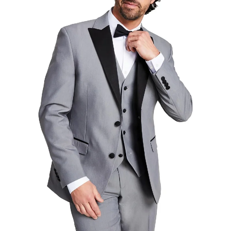 Alfani Mens Slim Fit Suit Separate Tuxedo Jacket Cardigan Sweater Pullover