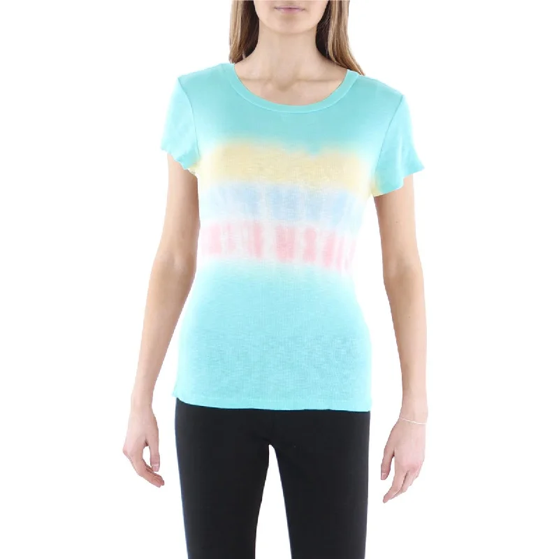 Anthropologie Maronie Womens Tie Dye Knit T-Shirt Hooded Caped Shawl Collar