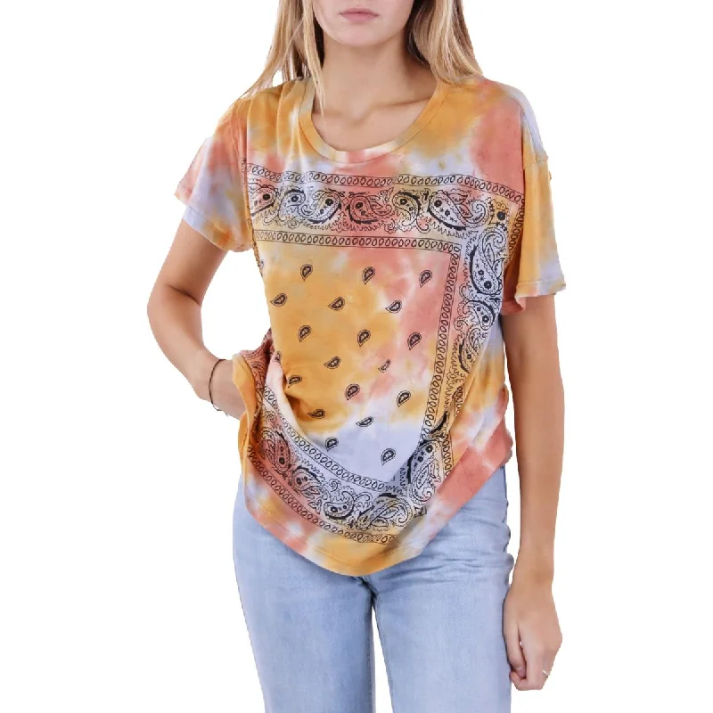 Anthropologie Maronie Womens Tie-Dye Printed T-Shirt Handmade Hand-knitted Hand-woven Anthropologie Maronie Womens Tie-Dye Printed T-Shirt Handmade Hand-knitted Hand-woven