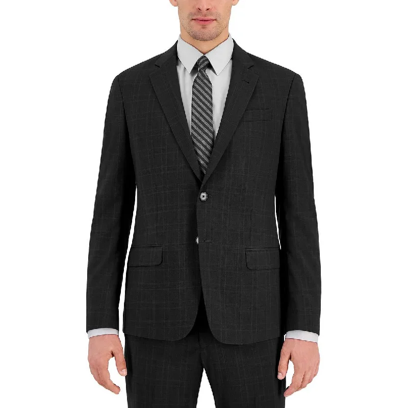 Armani Exchange Mens Business Career Two-Button Blazer Women's Patchwork Suit