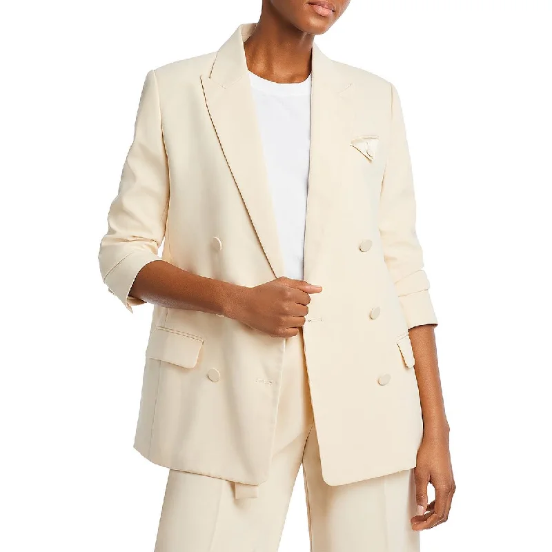 Bardot Womens Sloane Knit Business Double-Breasted Blazer Women's Vintage Suit