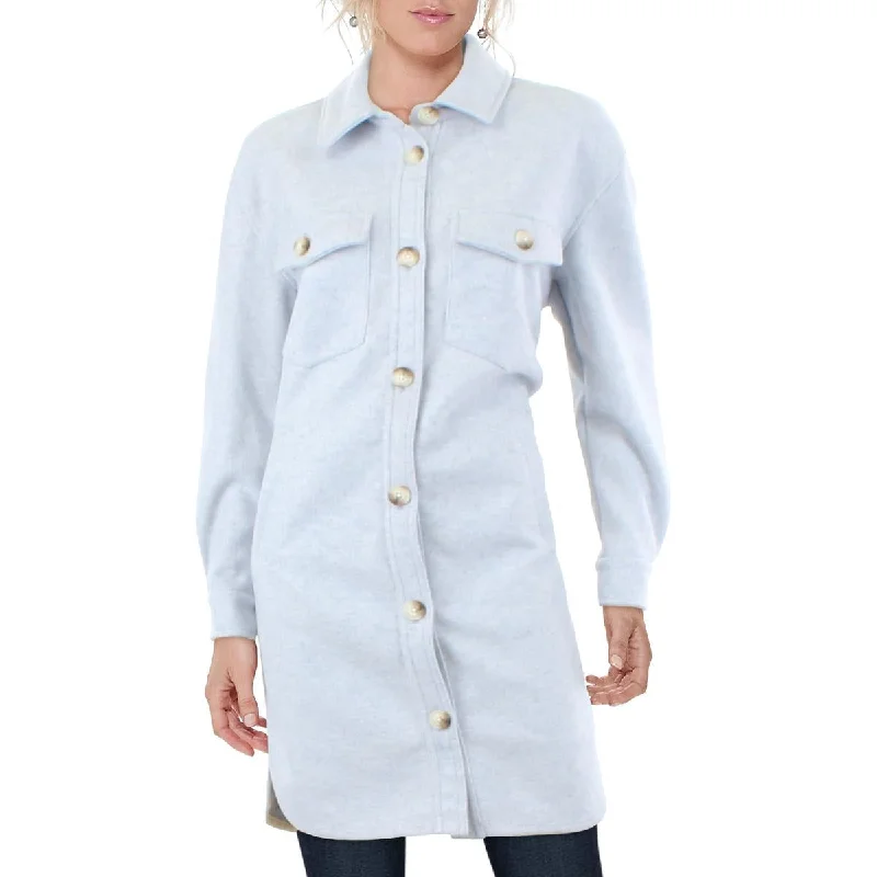[BLANKNYC] Womens Shacket Long Sleeves Shirt Jacket Plaid Jacket Tartan Jacket Houndstooth Jacket