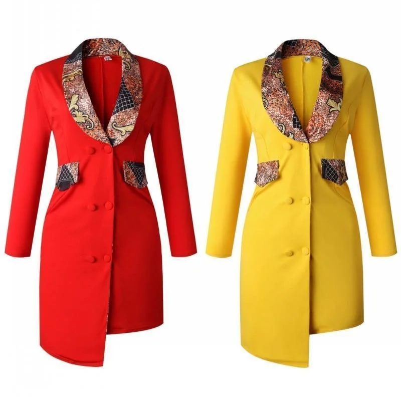 Candice Africa Print Blazer Dress Women's Radiation Jacket