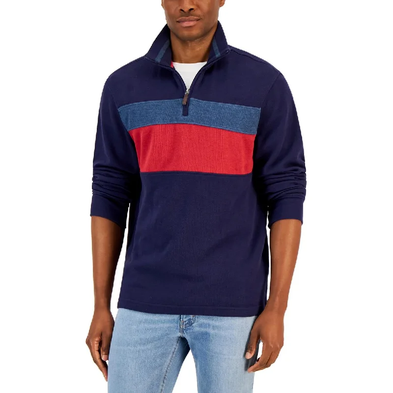 Club Room Mens Colorblock Pullover Sweater Boyleg Sleeve Pullover