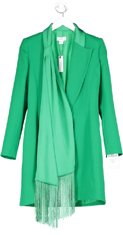Coast Green Belted Fringe Detail Blazer Dress UK 8 Women's Banquet Suit