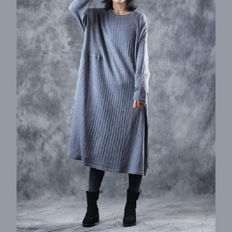 Cozy gray sweater dresses plus size o neck fall dresses boutique tie waist pullover Alpaca Blend Soft Cozy gray sweater dresses plus size o neck fall dresses boutique tie waist pullover Alpaca Blend Soft
