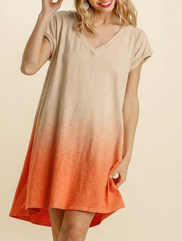 Dancing Around It T-Shirt Dress Striped Floral Plaid