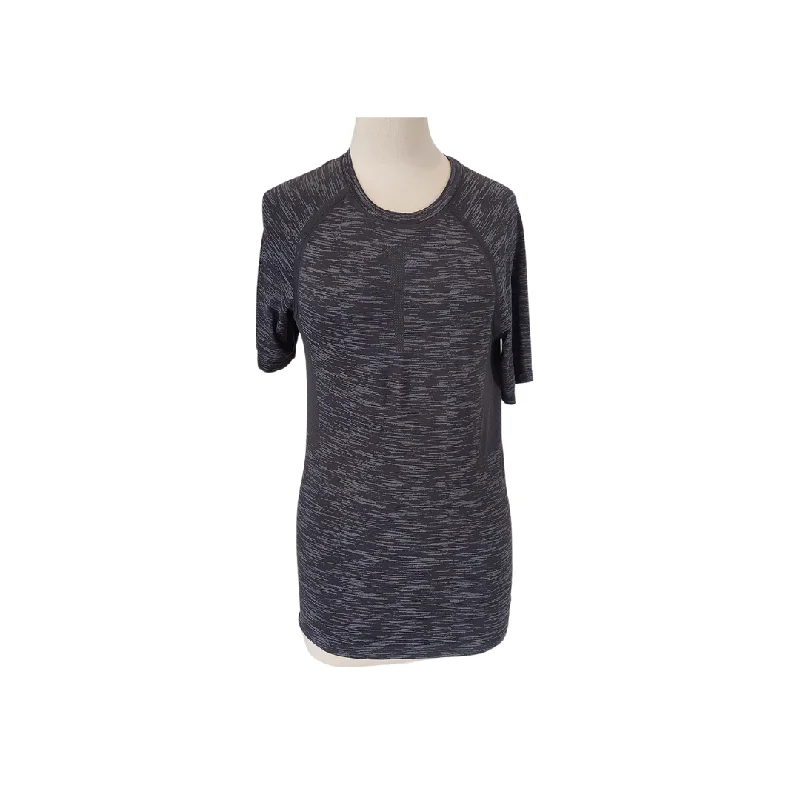 Decathlon Women's Dark Grey Activewear Short-Sleeves T-Shirt | Brand New | V-Neck T-Shirt Long Sleeve Cotton