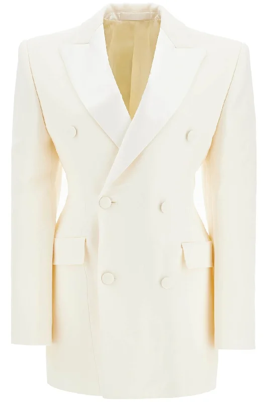double-breasted blazer dress W4053R14 OFF WHITE Women's Party Jacket
