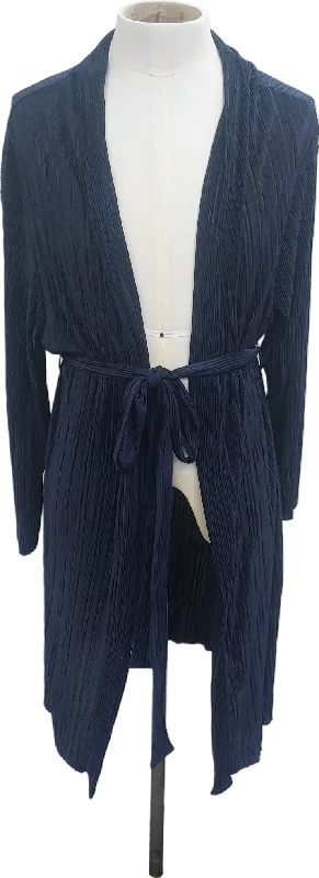 Evans Blue Pleated Jacket UK 22 Belted Jacket Elasticated Jacket Padded Jacket