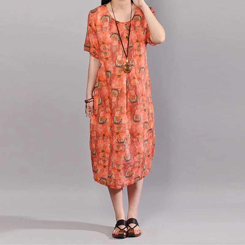 fashion cotton dresses trendy plus size Women Summer Short Sleeve Pullover Printed Dress Scalloped Neck Pullover fashion cotton dresses trendy plus size Women Summer Short Sleeve Pullover Printed Dress Scalloped Neck Pullover