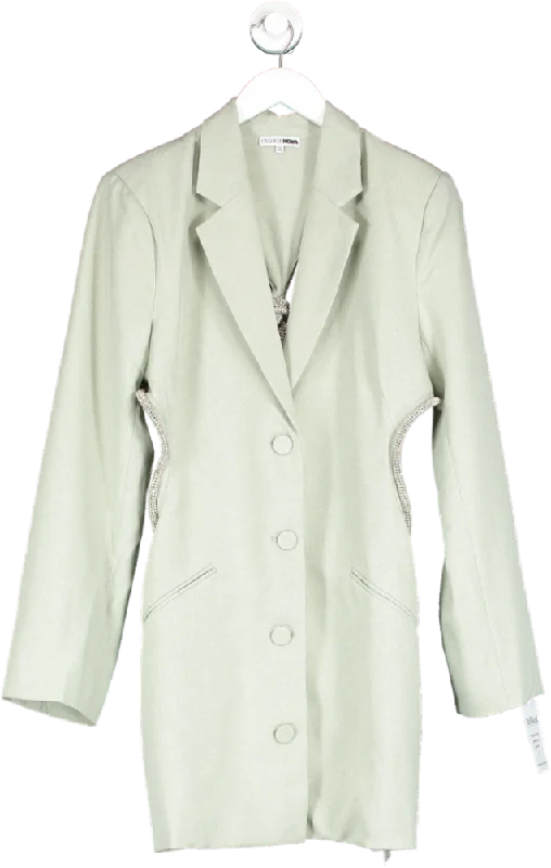 Fashion Nova Green Gabriella Blazer Mini Dress UK L Women's Long Blazer