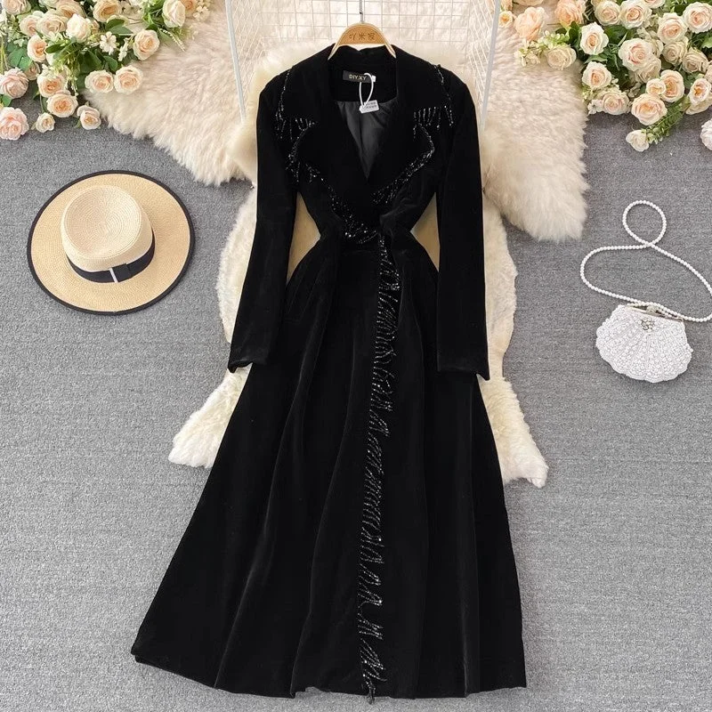 Fashion Velvet Long Skirt Jacket Dress S4173 Nylon Fabric Polyester Fabric Spandex Fabric Fashion Velvet Long Skirt Jacket Dress S4173 Nylon Fabric Polyester Fabric Spandex Fabric