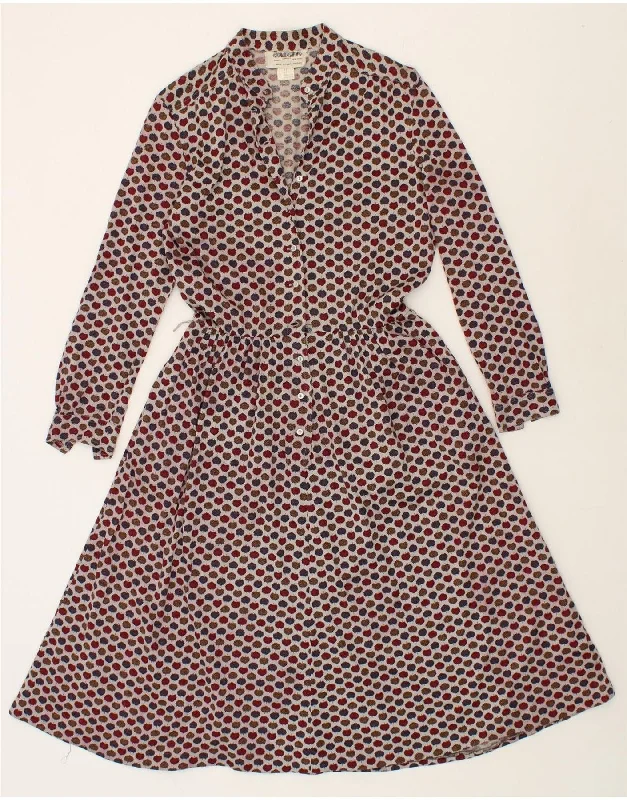JAEGER Womens Long Sleeve Pullover Shirt Dress UK 12 Medium Multicoloured Shirred Sleeve Feminine JAEGER Womens Long Sleeve Pullover Shirt Dress UK 12 Medium Multicoloured Shirred Sleeve Feminine
