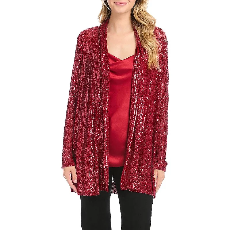 Karen Kane Womens Sequined Open Front Duster Blazer Women's Fashion Blazer