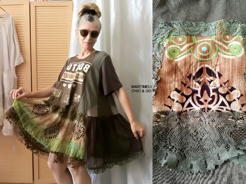 Khaki Green T-Shirt Dress,L/XL Short Sleeves Cotton Dress Cotton Fabric Linen Fabric Terry Fabric Khaki Green T-Shirt Dress,L/XL Short Sleeves Cotton Dress Cotton Fabric Linen Fabric Terry Fabric