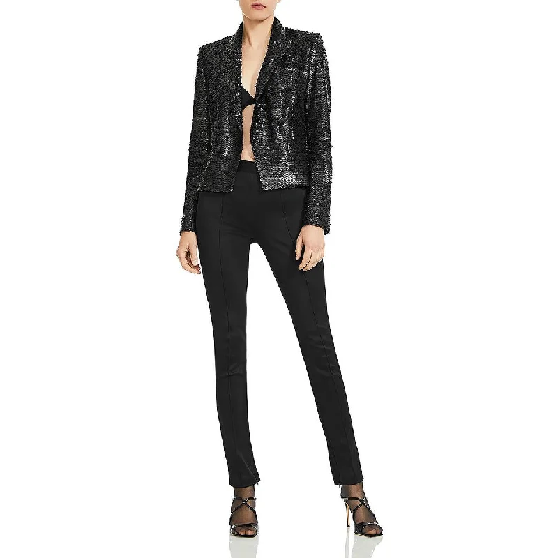 L'Agence Womens Brooke Sequined Open Front Double-Breasted Blazer Women's Trendy Jacket L'Agence Womens Brooke Sequined Open Front Double-Breasted Blazer Women's Trendy Jacket
