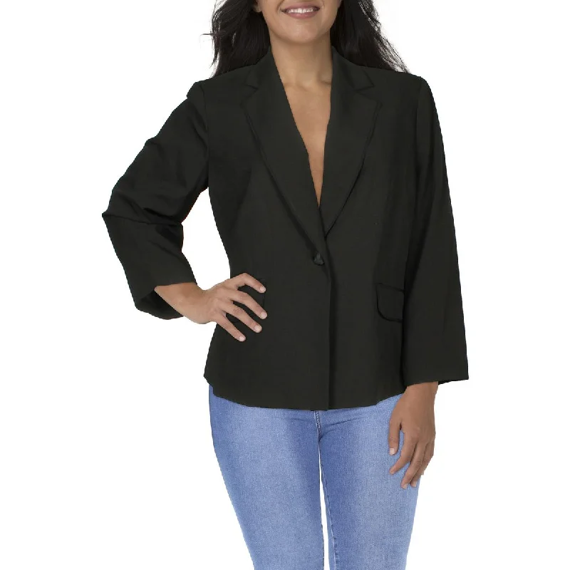 Le Suit Womens Plus Suit Separate Office One-Button Blazer Women's Unique Blazer