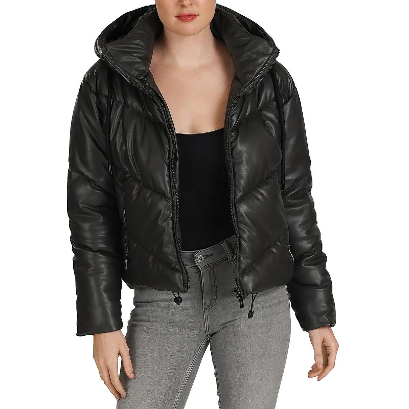 Love Token Womens Leo Faux Leather Short Puffer Jacket Print Jacket Jacquard Jacket Embroidered Jacket Love Token Womens Leo Faux Leather Short Puffer Jacket Print Jacket Jacquard Jacket Embroidered Jacket
