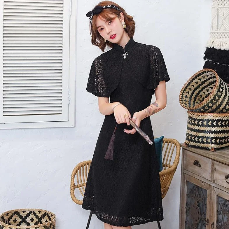 Modern Cheongsam Floral Lace Dress with Bolero Jacket Faux Fur Jacket Real Fur Jacket Shearling Jacket Modern Cheongsam Floral Lace Dress with Bolero Jacket Faux Fur Jacket Real Fur Jacket Shearling Jacket