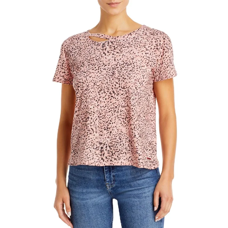 n:PHILANTHROPY Womens Harlow Printed Distressed T-Shirt Machine Wash Dry Clean Hand Wash n:PHILANTHROPY Womens Harlow Printed Distressed T-Shirt Machine Wash Dry Clean Hand Wash