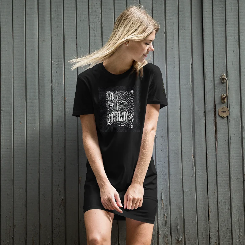 Organic cotton t-shirt dress Sequined Glittery Shiny