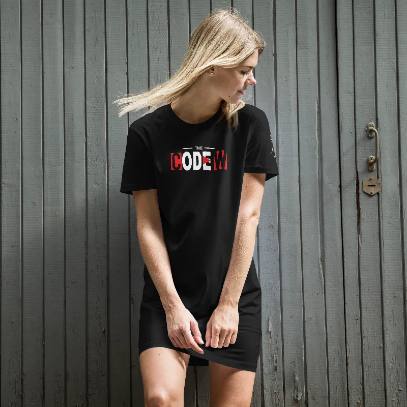 Organic cotton t-shirt dress Ribbed T-Shirt High Neck Heavyweight