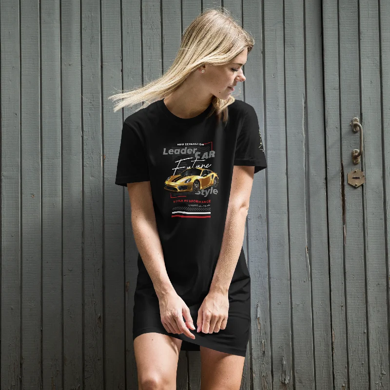 Organic cotton t-shirt dress Graphic T-Shirt Round Neck Polyester