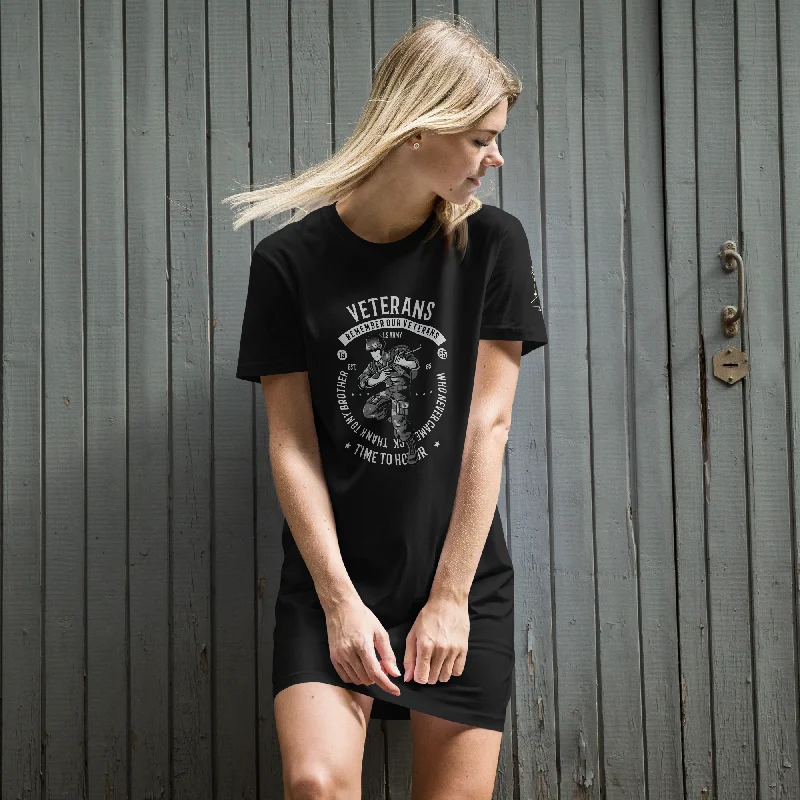 Organic cotton t-shirt dress Basic T-Shirt Crew Neck Short Sleeve