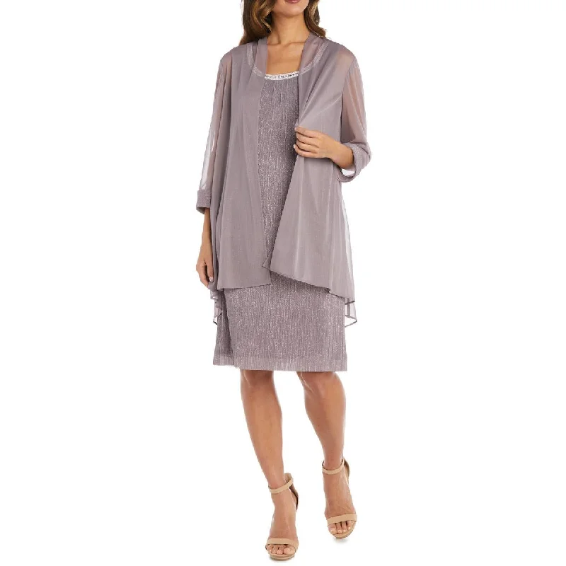 R&M Richards Women's 2 Piece A-Line Mother of the Bride Dress with Jacket Lace Jacket Ribbed Jacket Sequined Jacket R&M Richards Women's 2 Piece A-Line Mother of the Bride Dress with Jacket Lace Jacket Ribbed Jacket Sequined Jacket