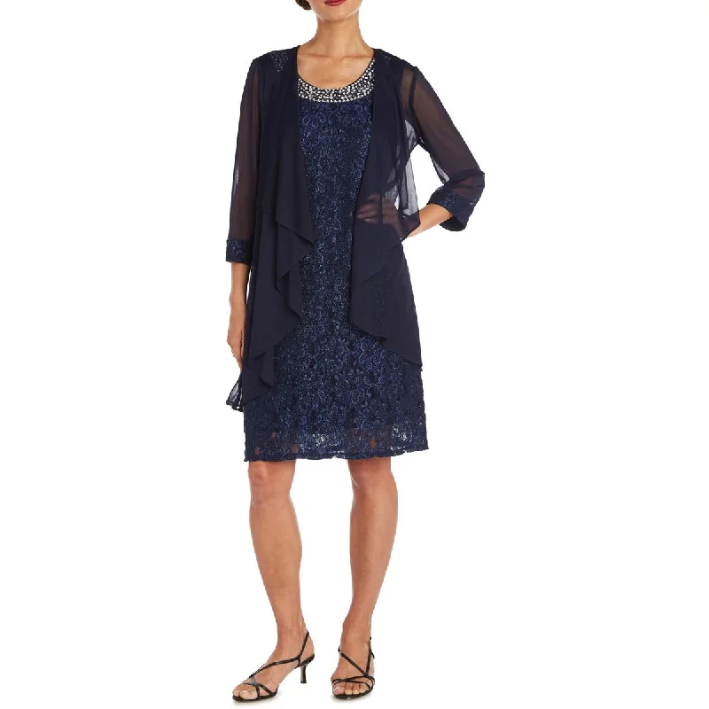 R&M Richards Women's Short Lace Mother of the Bride Dress with Jacket Jacket Blazer Coat R&M Richards Women's Short Lace Mother of the Bride Dress with Jacket Jacket Blazer Coat
