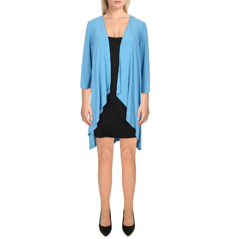 R&M Richards Womens Knit Drapey Duster Blazer Winter Women's Blazer