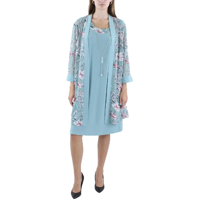 R&M Richards Womens Plus 2PC Jacket Two Piece Dress Mesh Jacket Canvas Jacket Denim Jacket